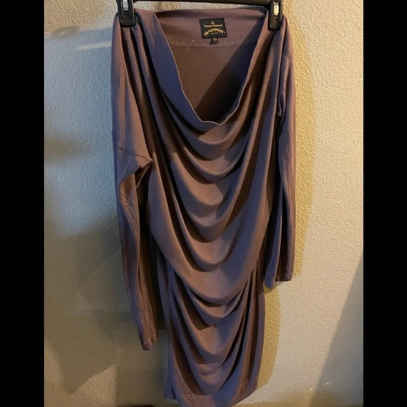 Vivienne Westwood Anglomania Draped and Ruched Long Sleeve Dress, Size XS - Picture 1 of 13
